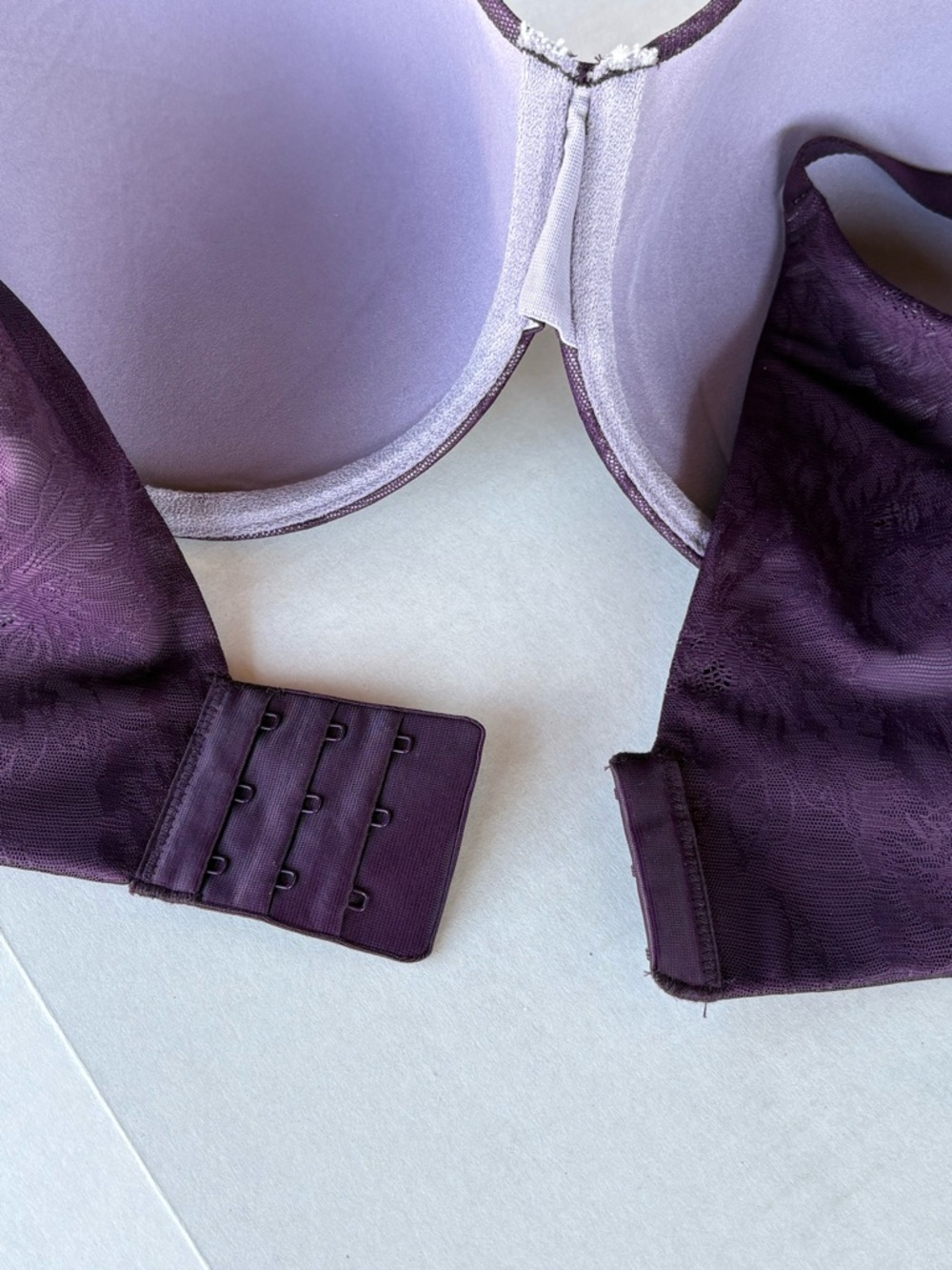 Cacique 38DDD Purple Lace Bra Underwire Lightly Lined 38F - Picture 5 of 8
